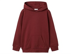 Name It new maroon sweatshirt med hætte og tekst print